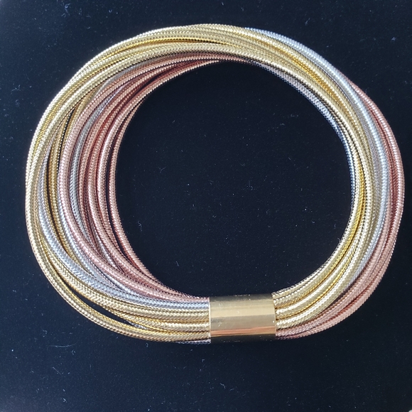 Splendido Oro 14kt gold silace bracelet. - Picture 1 of 8